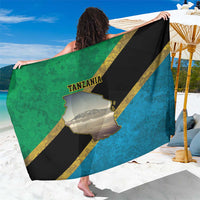 Kilimanjaro Tanzania Sarong Grunge Flag Map of Tanzania - Wonder Print Shop