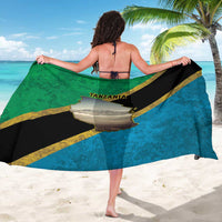 Kilimanjaro Tanzania Sarong Grunge Flag Map of Tanzania - Wonder Print Shop