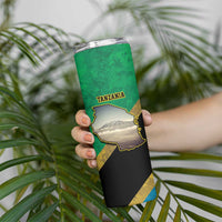 Kilimanjaro Tanzania Skinny Tumbler Grunge Flag Map of Tanzania - Wonder Print Shop