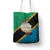 Kilimanjaro Tanzania Tote Bag Grunge Flag Map of Tanzania - Wonder Print Shop