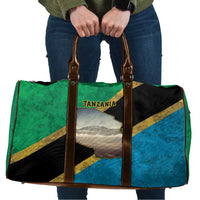 Kilimanjaro Tanzania Travel Bag Grunge Flag Map of Tanzania - Wonder Print Shop