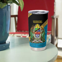 Kilimanjaro Tanzania Tumbler Cup Grunge Flag Map of Tanzania - Wonder Print Shop