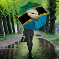 Kilimanjaro Tanzania Umbrella Grunge Flag Map of Tanzania - Wonder Print Shop
