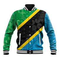 Tanzania 255 Baseball Jacket African Mix Pattern Flag Motif - Wonder Print Shop