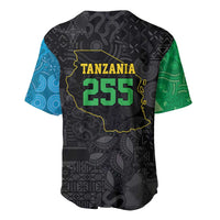 Tanzania 255 Baseball Jersey African Mix Pattern Flag Motif - Wonder Print Shop