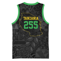Tanzania 255 Basketball Jersey African Mix Pattern Flag Motif - Wonder Print Shop