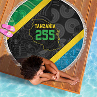 Tanzania 255 Beach Blanket African Mix Pattern Flag Motif - Wonder Print Shop