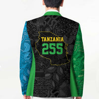 Tanzania 255 Blazer African Mix Pattern Flag Motif - Wonder Print Shop