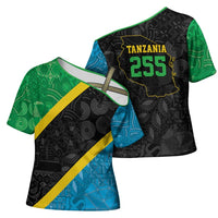 Tanzania 255 Cross Shoulder Shirt African Mix Pattern Flag Motif - Wonder Print Shop