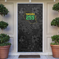 Tanzania 255 Door Cover African Mix Pattern Flag Motif - Wonder Print Shop