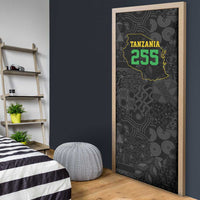 Tanzania 255 Door Cover African Mix Pattern Flag Motif - Wonder Print Shop