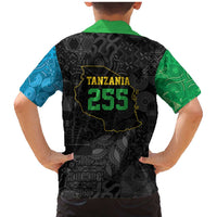 Tanzania 255 Family Matching Mermaid Dress and Hawaiian Shirt African Mix Pattern Flag Motif - Wonder Print Shop