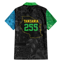 Tanzania 255 Family Matching Off The Shoulder Long Sleeve Dress and Hawaiian Shirt African Mix Pattern Flag Motif - Wonder Print Shop
