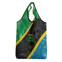 Tanzania 255 Grocery Bag African Mix Pattern Flag Motif - Wonder Print Shop