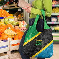 Tanzania 255 Grocery Bag African Mix Pattern Flag Motif - Wonder Print Shop