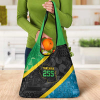 Tanzania 255 Grocery Bag African Mix Pattern Flag Motif - Wonder Print Shop