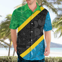 Tanzania 255 Hawaiian Shirt African Mix Pattern Flag Motif - Wonder Print Shop