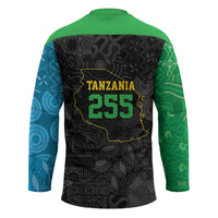Tanzania 255 Hockey Jersey African Mix Pattern Flag Motif - Wonder Print Shop