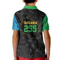 Tanzania 255 Kid Polo Shirt African Mix Pattern Flag Motif - Wonder Print Shop