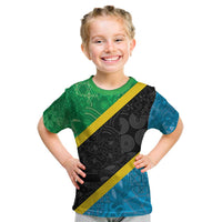 Tanzania 255 Kid T Shirt African Mix Pattern Flag Motif - Wonder Print Shop