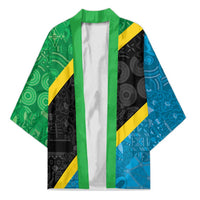 Tanzania 255 Kimono African Mix Pattern Flag Motif - Wonder Print Shop