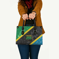Tanzania 255 Leather Bag African Mix Pattern Flag Motif - Wonder Print Shop