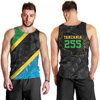 Tanzania 255 Men Tank Top African Mix Pattern Flag Motif - Wonder Print Shop