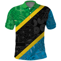 Tanzania 255 Polo Shirt African Mix Pattern Flag Motif - Wonder Print Shop