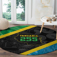 Tanzania 255 Round Carpet African Mix Pattern Flag Motif - Wonder Print Shop