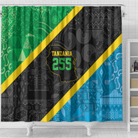 Tanzania 255 Shower Curtain African Mix Pattern Flag Motif - Wonder Print Shop