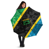 Tanzania 255 Umbrella African Mix Pattern Flag Motif - Wonder Print Shop