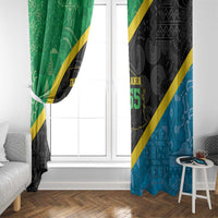 Tanzania 255 Window Curtain African Mix Pattern Flag Motif - Wonder Print Shop