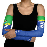 Tanzania Cricket Custom Arm Sleeves The Cows Tanzania Pattern - Wonder Print Shop
