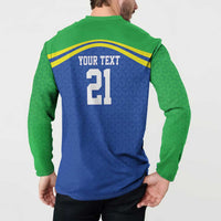 Tanzania Cricket Custom Button Sweatshirt The Cows Tanzania Pattern - Wonder Print Shop