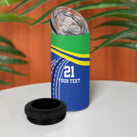 Tanzania Cricket Custom 4 in 1 Can Cooler Tumbler The Cows Tanzania Pattern - Wonder Print Shop