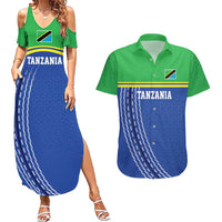 Tanzania Cricket Custom Couples Matching Summer Maxi Dress and Hawaiian Shirt The Cows Tanzania Pattern - Wonder Print Shop