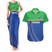 Tanzania Cricket Custom Couples Matching Tank Maxi Dress and Hawaiian Shirt The Cows Tanzania Pattern - Wonder Print Shop