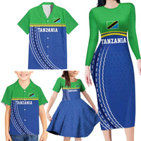Tanzania Cricket Custom Family Matching Long Sleeve Bodycon Dress and Hawaiian Shirt The Cows Tanzania Pattern - Wonder Print Shop