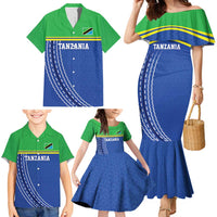 Tanzania Cricket Custom Family Matching Mermaid Dress and Hawaiian Shirt The Cows Tanzania Pattern - Wonder Print Shop
