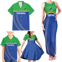 Tanzania Cricket Custom Family Matching Tank Maxi Dress and Hawaiian Shirt The Cows Tanzania Pattern - Wonder Print Shop