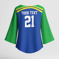 Tanzania Cricket Custom Kimono Sleeve Blouse The Cows Tanzania Pattern - Wonder Print Shop