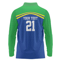 Tanzania Cricket Custom Long Sleeve Polo Shirt The Cows Tanzania Pattern - Wonder Print Shop