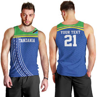 Tanzania Cricket Custom Men Tank Top The Cows Tanzania Pattern - Wonder Print Shop
