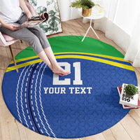 Tanzania Cricket Custom Round Carpet The Cows Tanzania Pattern - Wonder Print Shop