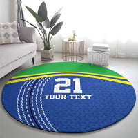 Tanzania Cricket Custom Round Carpet The Cows Tanzania Pattern - Wonder Print Shop