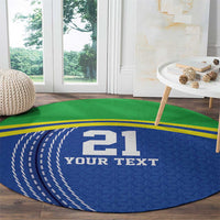 Tanzania Cricket Custom Round Carpet The Cows Tanzania Pattern - Wonder Print Shop