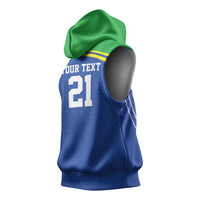 Tanzania Cricket Custom Sleeveless Hoodie The Cows Tanzania Pattern - Wonder Print Shop