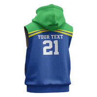 Tanzania Cricket Custom Sleeveless Zip Hoodie The Cows Tanzania Pattern - Wonder Print Shop