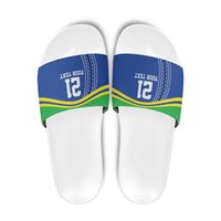 Tanzania Cricket Custom Slide Sandals The Cows Tanzania Pattern - Wonder Print Shop