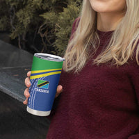 Tanzania Cricket Custom Tumbler Cup The Cows Tanzania Pattern - Wonder Print Shop